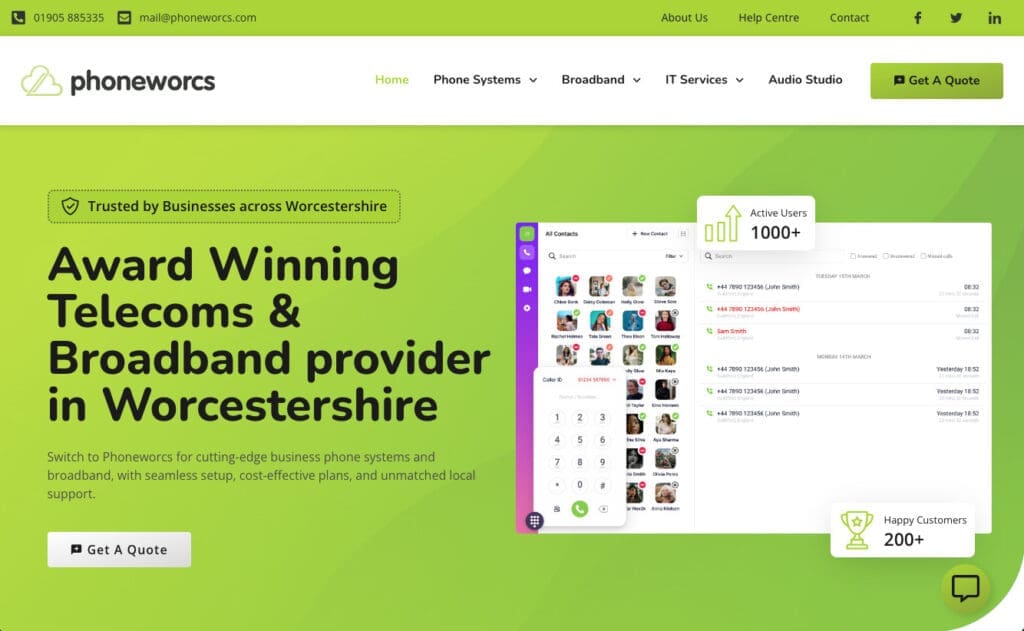 new phoneworcs website